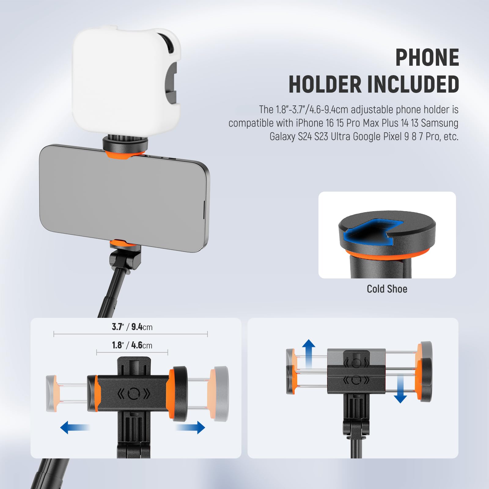 Perche à Selfie Trépied NEEWER PA988 - Télécommande Bluetooth, Extensible Jusqu'à 180 Cm