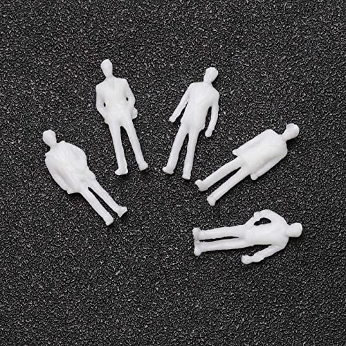 Figurines blanches 1:300 haute précision, lot de 100 miniatures pour mini maison - 7