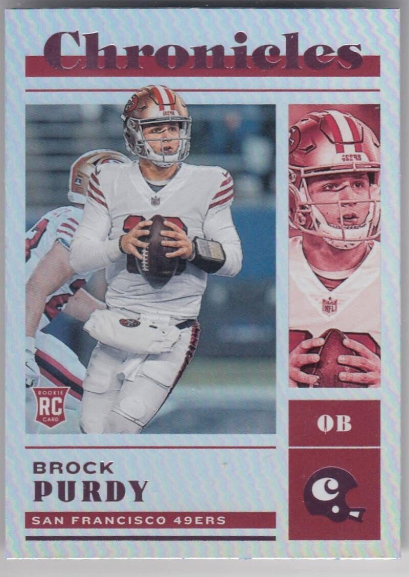 Football Trading Card NFL 2022 Panini Chronicles Holo Pink #41 Brock Purdy NM Near Mint 49ers