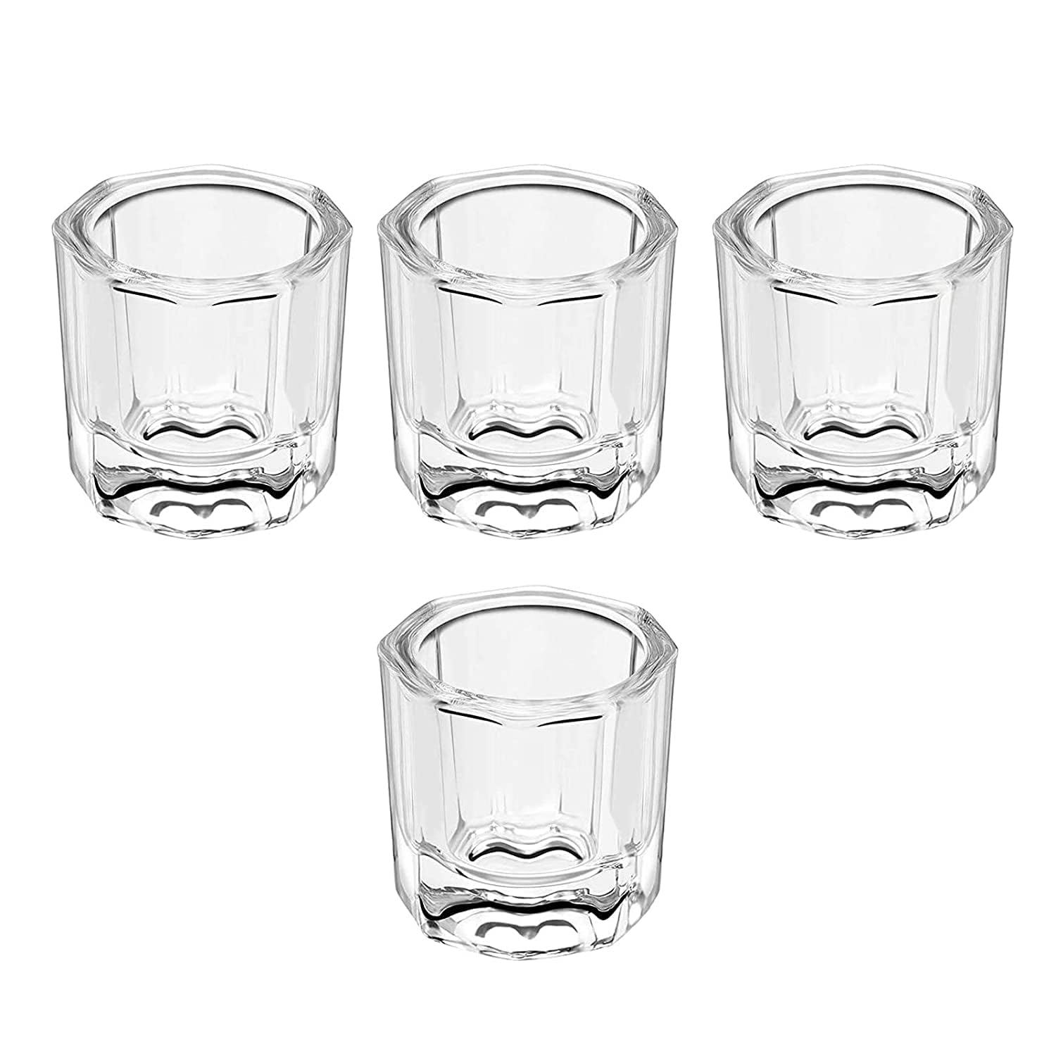 Red Square Dappen Dish Cups for Nail Art Acrylic Liquid Clear Glass Nail Monomer Liquid Bowl Dampen Dish Acrylic Powder Holder, Acrylic Glass Jar for Nails (pack of 1)-image-49