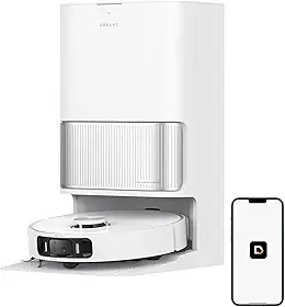 DREAME L40 Ultra AE Robô Aspirador e Mopa, Sucção 19.000Pa, Caixa de Poeira Autoesvaziável, Mopa Flexível com Lavagem Automática 74°C, Amigo dos Pets, App/Voz(Alexa/Google/Siri), 127v