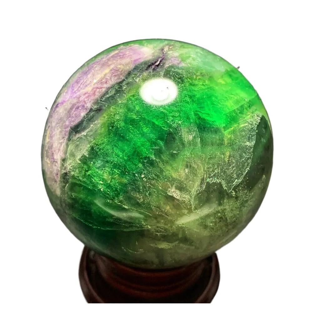 AARTERZZA 1pcs 800-850g Fluorite Ball Colorful Quartz Crystal Gemstone