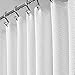 mDesign Stall Sized Light Weight Waffle Weave Polyester Shower Curtain with Reinforced Buttonholes, for Bathroom Showers and Bathtubs - Elegant Woven Geometric Diamond Pattern - 54" x 78", White