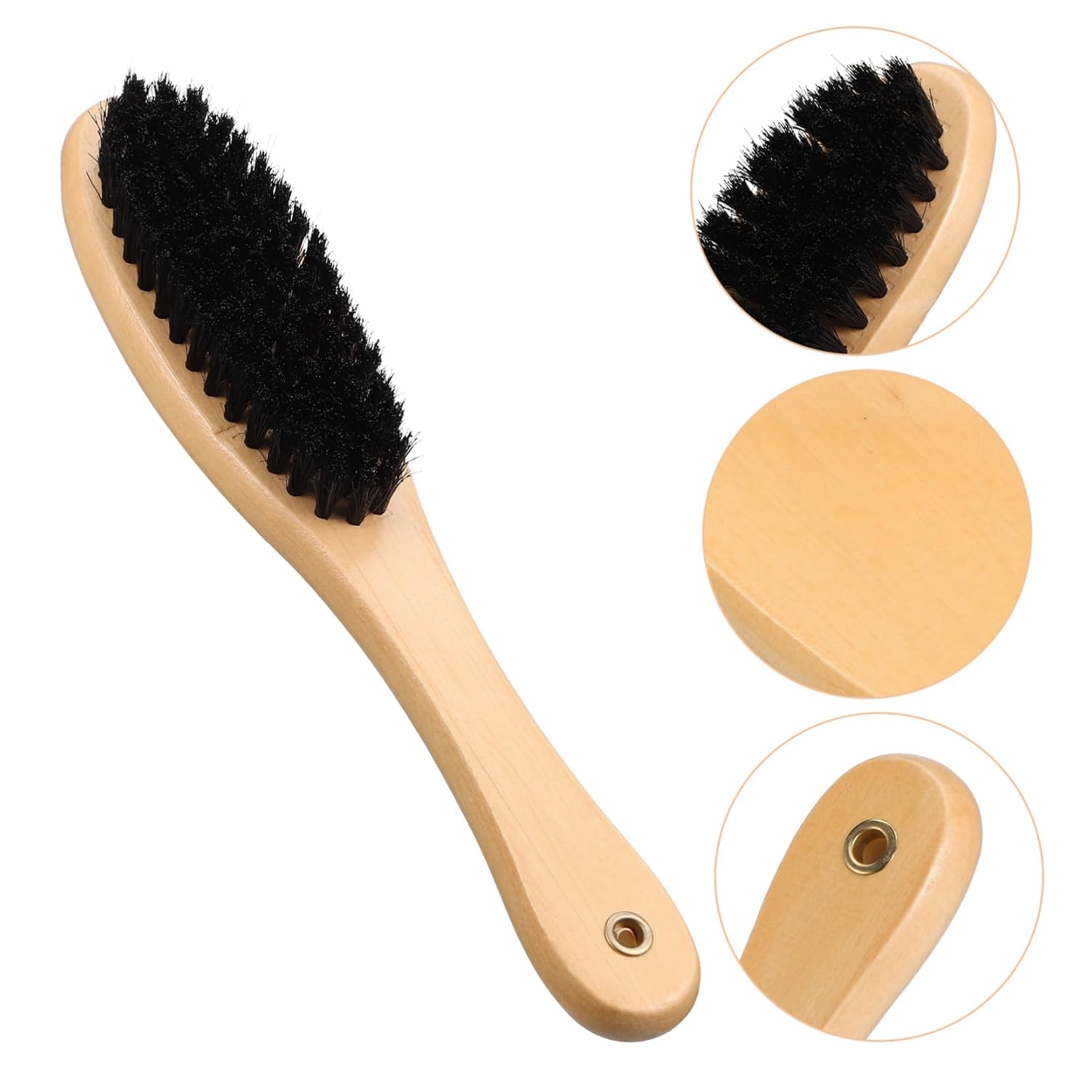 Wood Handle Bristle Clothes Brush for Cat Deshedding Comb Dander Remover