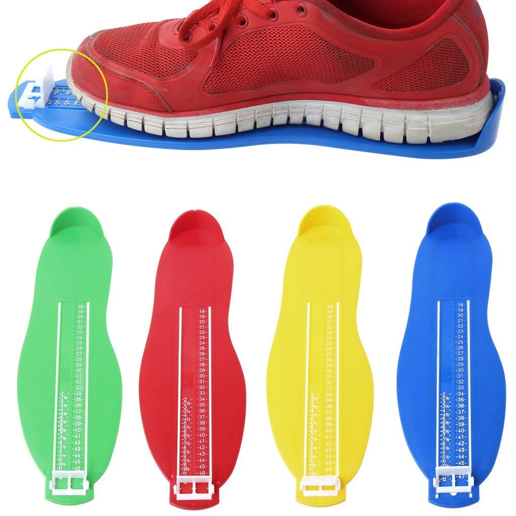Pédimètre Adulte et Enfants - Pointure Chaussure Mesurer Pied Dispositif de Mesure pour Déterminer la Pointure 18 à 47 (Rouge)