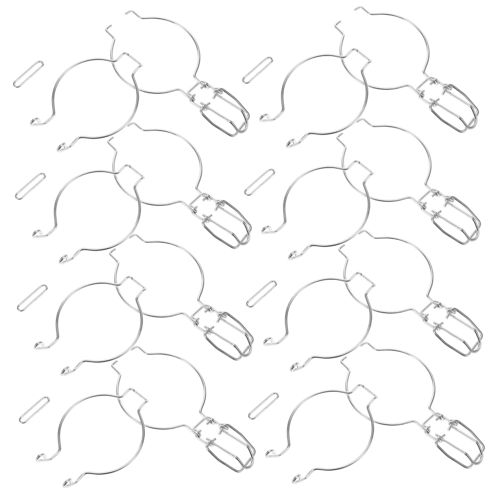 Cabilock 4 Juegos El Sellado Puede Doblarse Tapa del Tarro De Albañil Barra De Bloqueo De Puerta Adhesivo Anillo De Hebilla De Metal Hebilla De Seguridad Acero Inoxidable Silver 10 Uds * 4