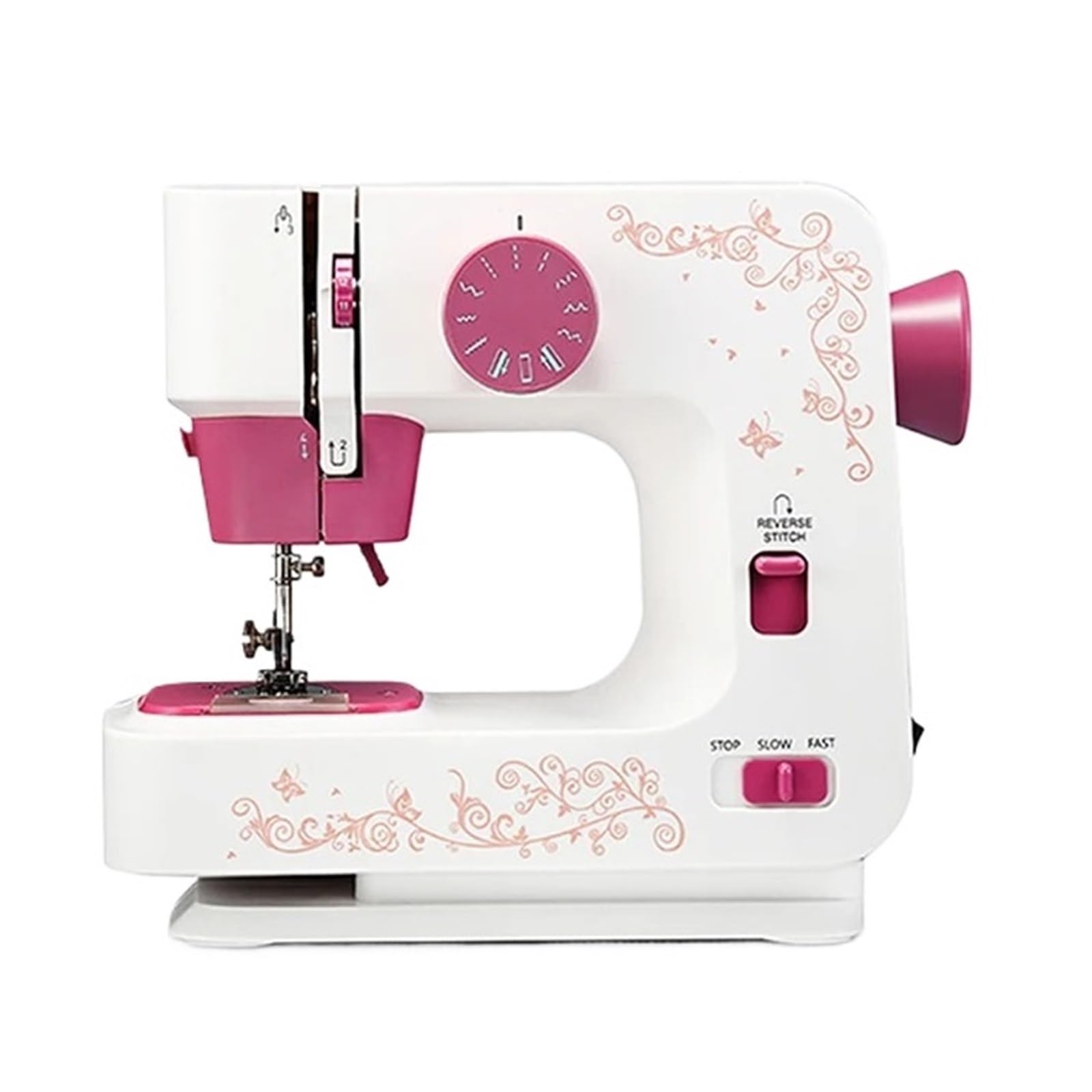 Máquina De Coser Eléctrica Escritorio For El Hogar, Mini Multifunción Con Botón Grueso Bloqueable, Ropa DIY, 12 Puntadas Potente Silenciosa Y Estable