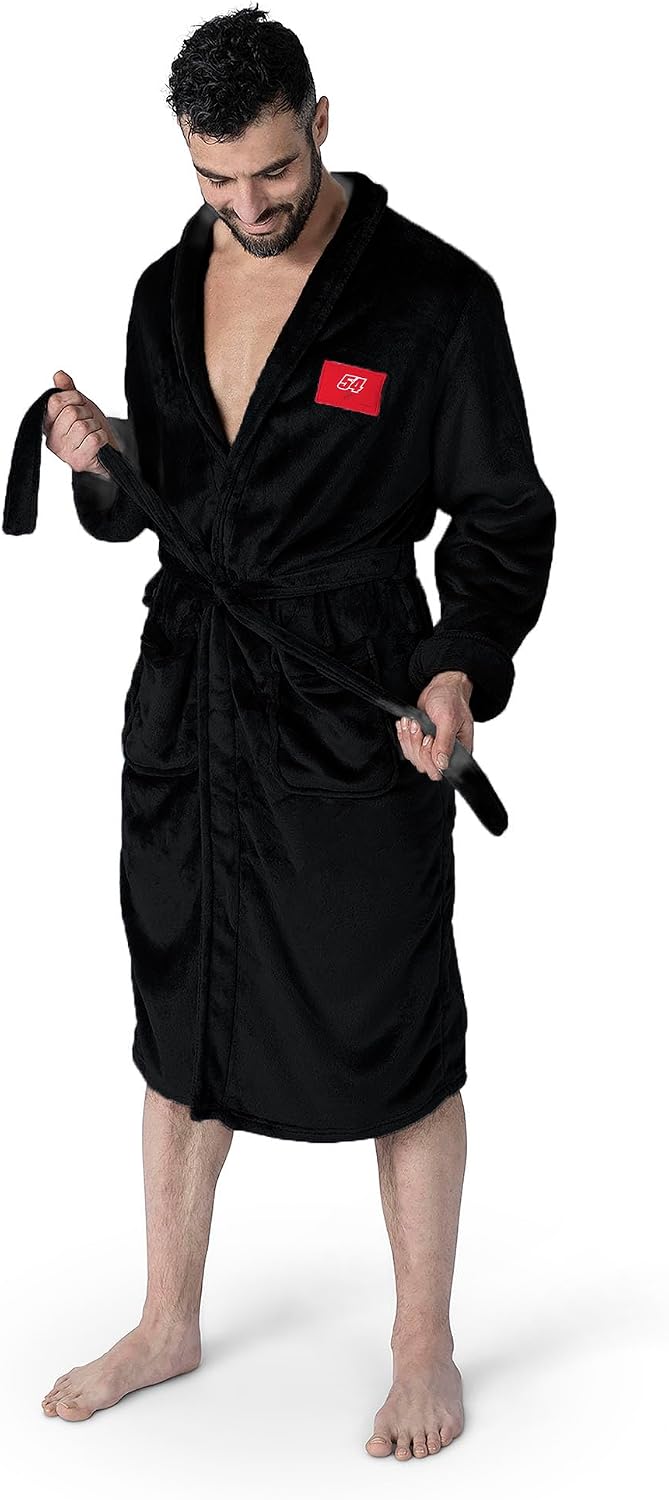 Northwest NASCAR Silk Touch Bathrobe, Officially Licensed Fan Robe, Ultra-Soft Plush Polyester Lounge Wear, Unisex