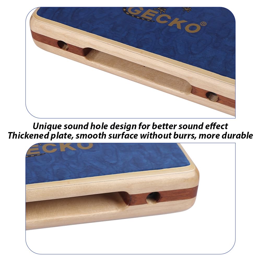 Kavolet Cajon Holztrommel, Flache Handtrommel, Schlaginstrument mit Aufbewahrungstasche, Travel Cajon Instrument, Trommelkiste für unterwegs, Party-Performance tragbare achteckige Trommel für Anfänger
