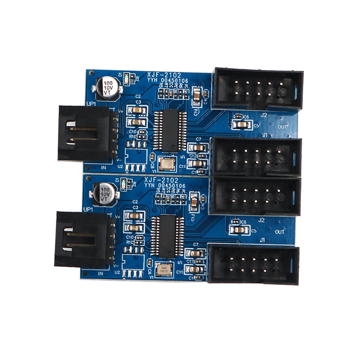 Splitter USB a 9 pin con cavo di alimentazione SATA, 4 porte USB 2.0 interne, estensione hub USB interno, connettore splitter USB 2.0 per la scheda madre, adattatore per CPU, ventola e