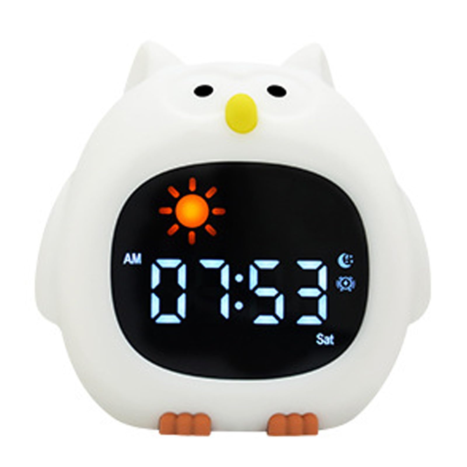 Jazuaiao Alarm Clock with Soothing Light and Multiple Ringtones Friendly Silicone Soft Touching for a Warm Morning Routine Kids Alarm Clock