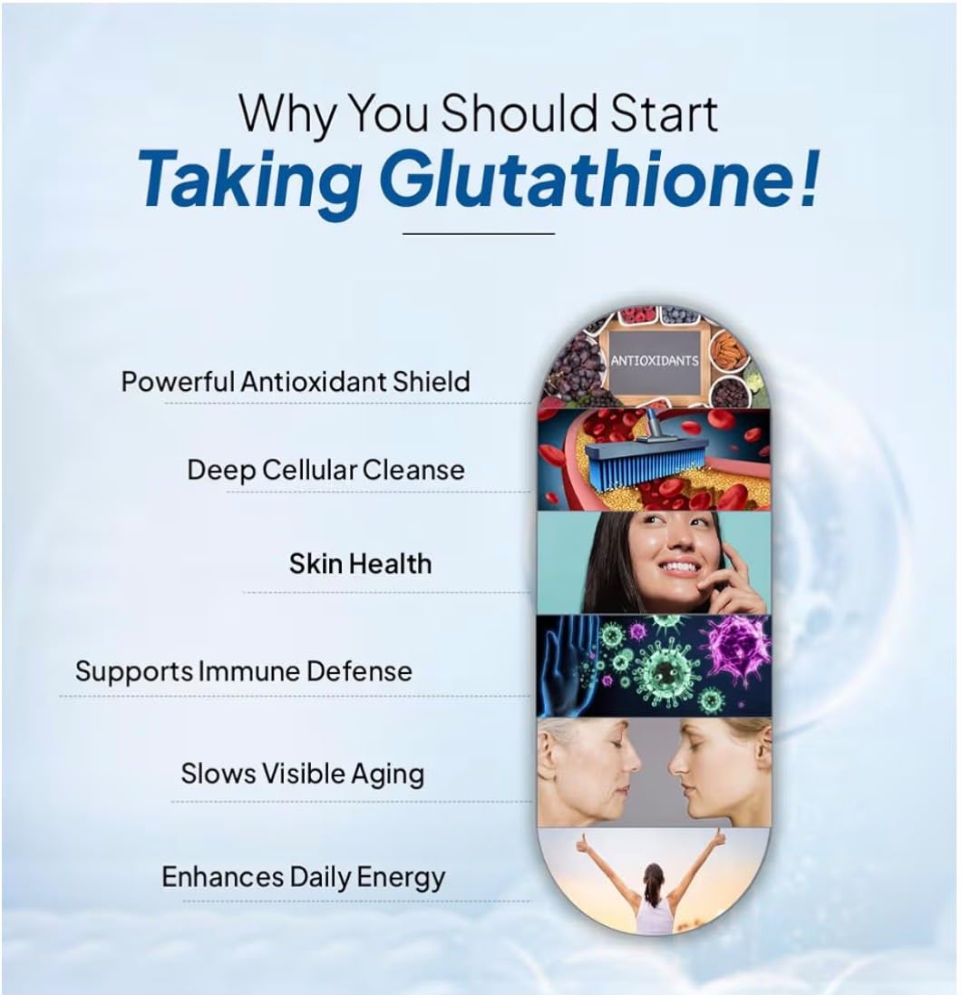 Liposomal Glutathione Capsule for Skin Whitening 650mg - 85% Liposomal Glutathione Supplement - Advanced Nano-Liposomal Formula with Lipoglo - 8X Absorption - 30 Veg Capsules — Amazon image 3