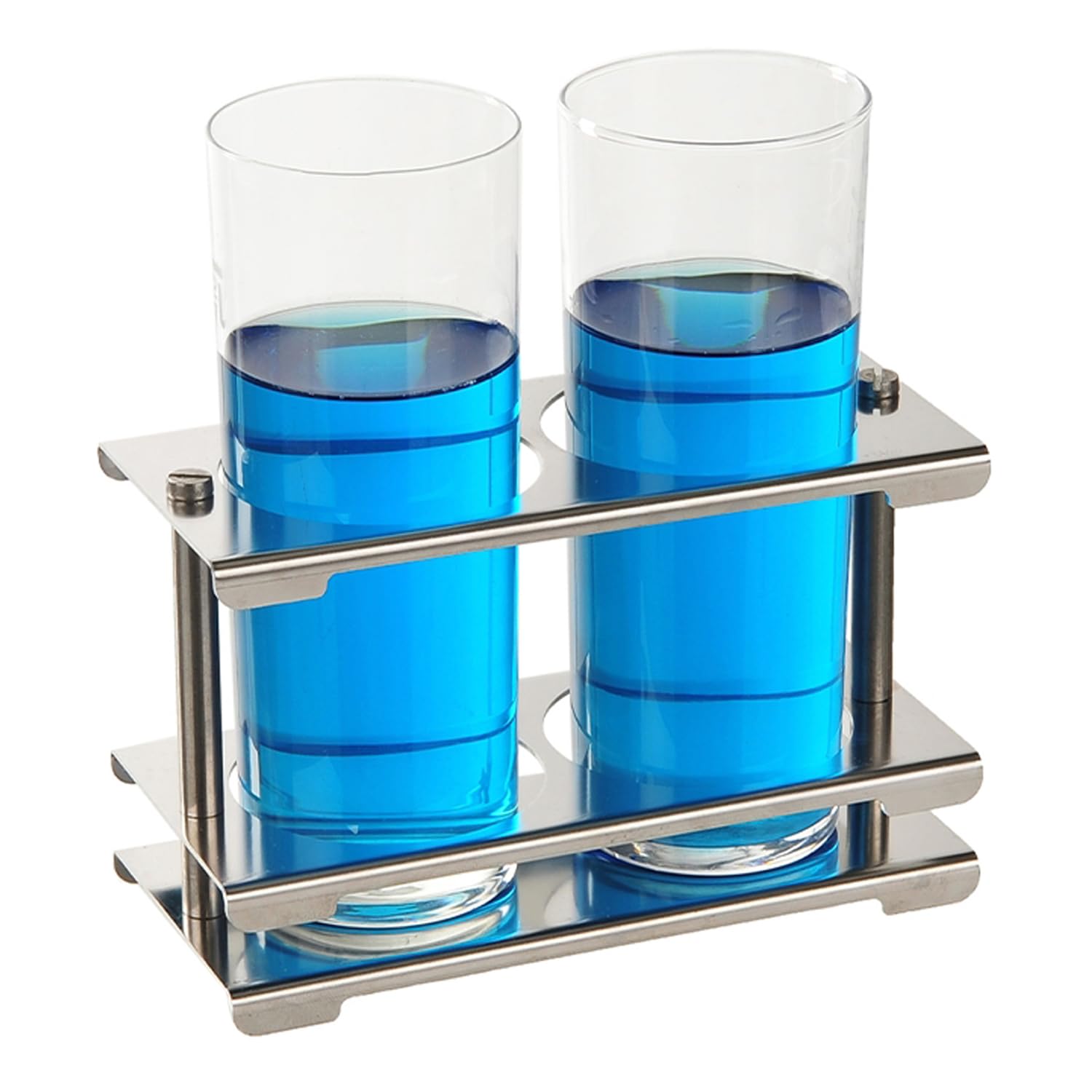 Bochem MN-0052 - Estructura para tubos de ensayo de acero inoxidable 18/10 para 10 vasos con pulido electrolítico, 16 mm de diámetro