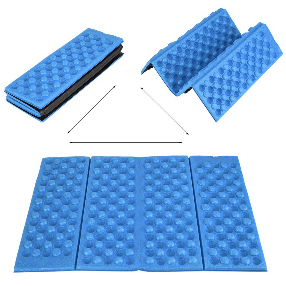 Cuscino per Seduta,Cuscino per Sedile da Escursionismo Pieghevole, Cuscino per Seduta in Schiuma per Zaino in Spalla, Tappetino da Campeggio, Tappetino Pieghevole Impermeabile per Picnic(Blu), C