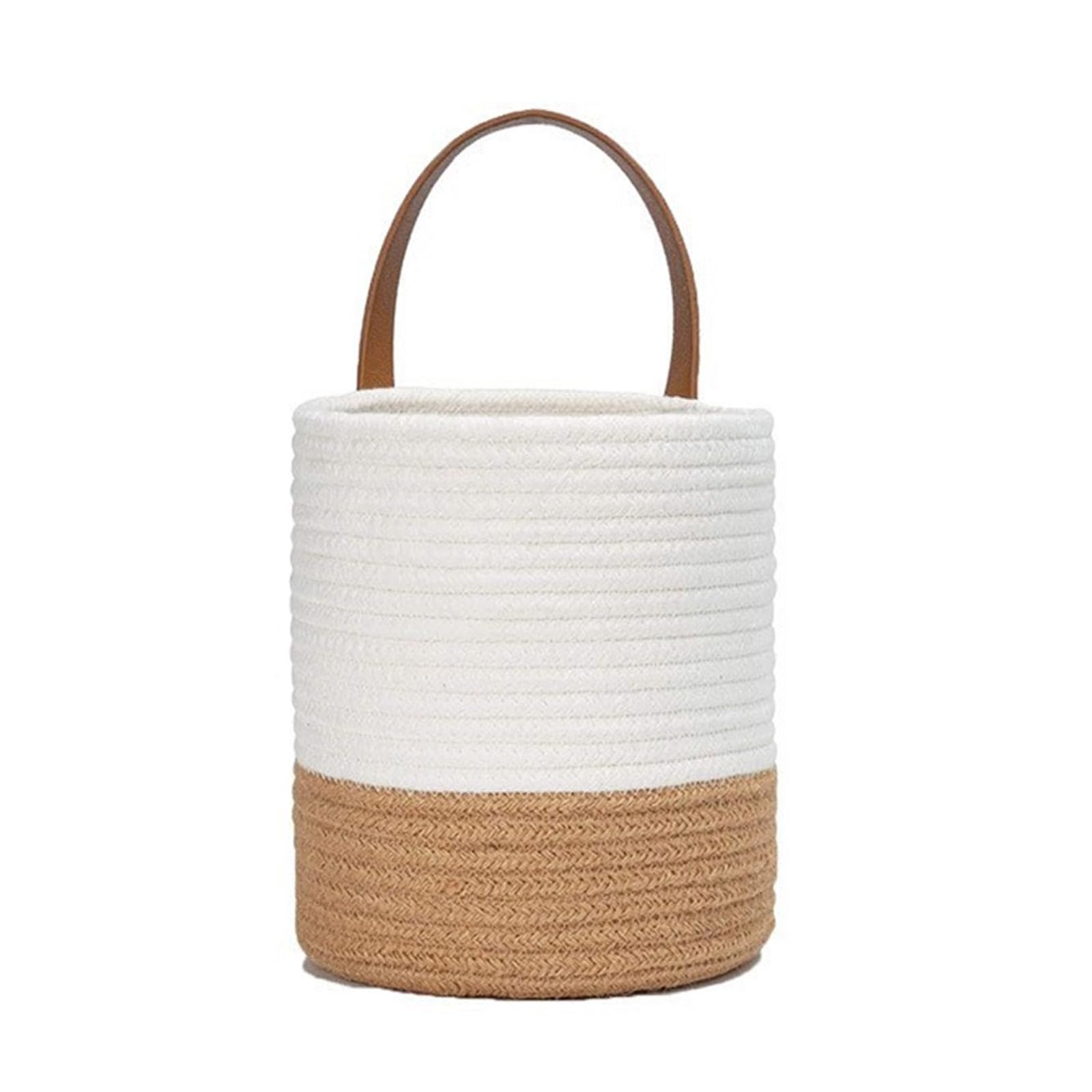 Imitation Rattan Woven Basket Decorative Organizer Wall Hanging Flowerpot Planter Plant Chlorophytum Storage Baskets Home Decor