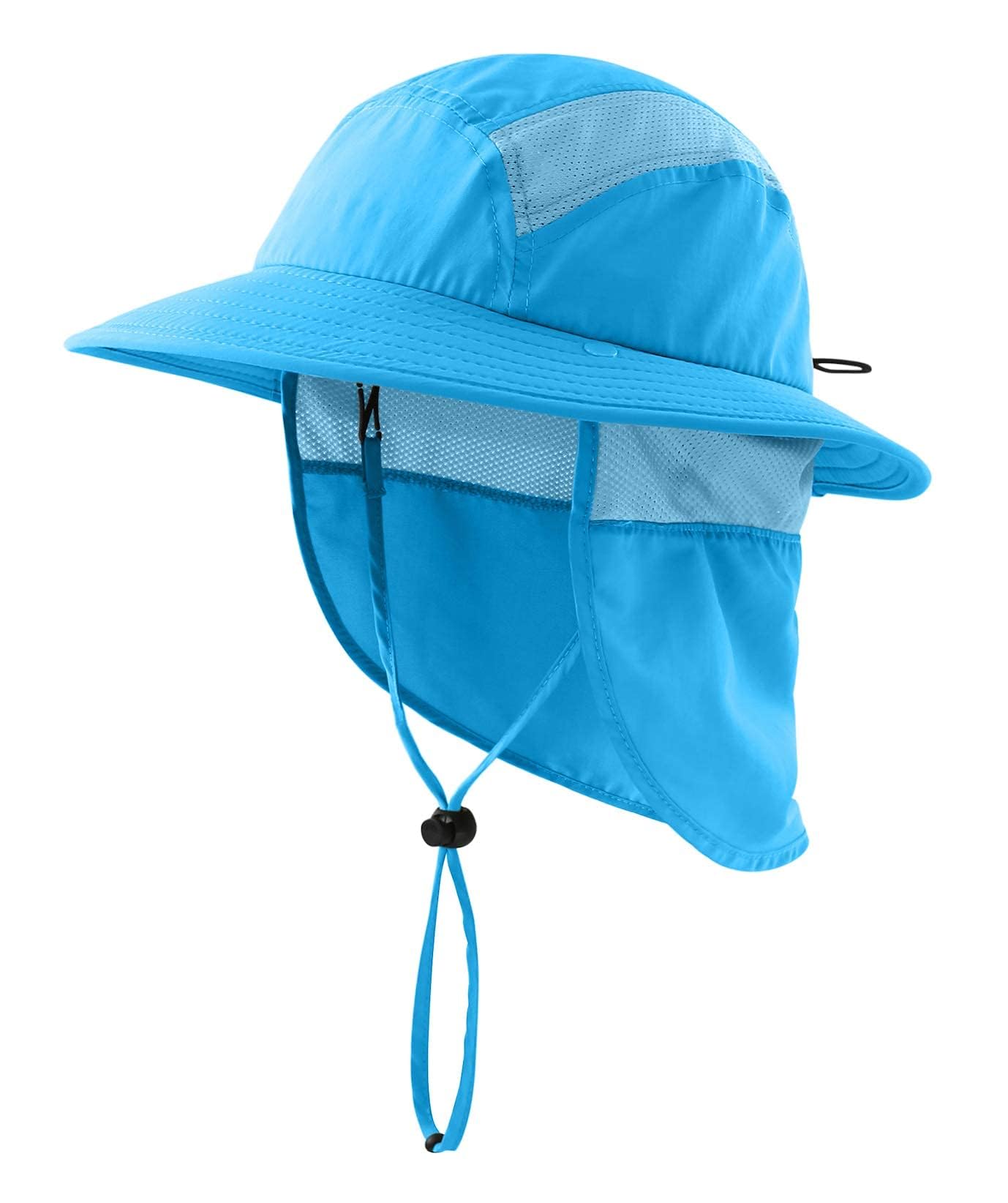 Home Prefer UPF 50+ Boys Sun Hat with Neck Flap Wide Brim Summer Beach Bucket Hat for Boys Girls Toddler Kids Safari Hat