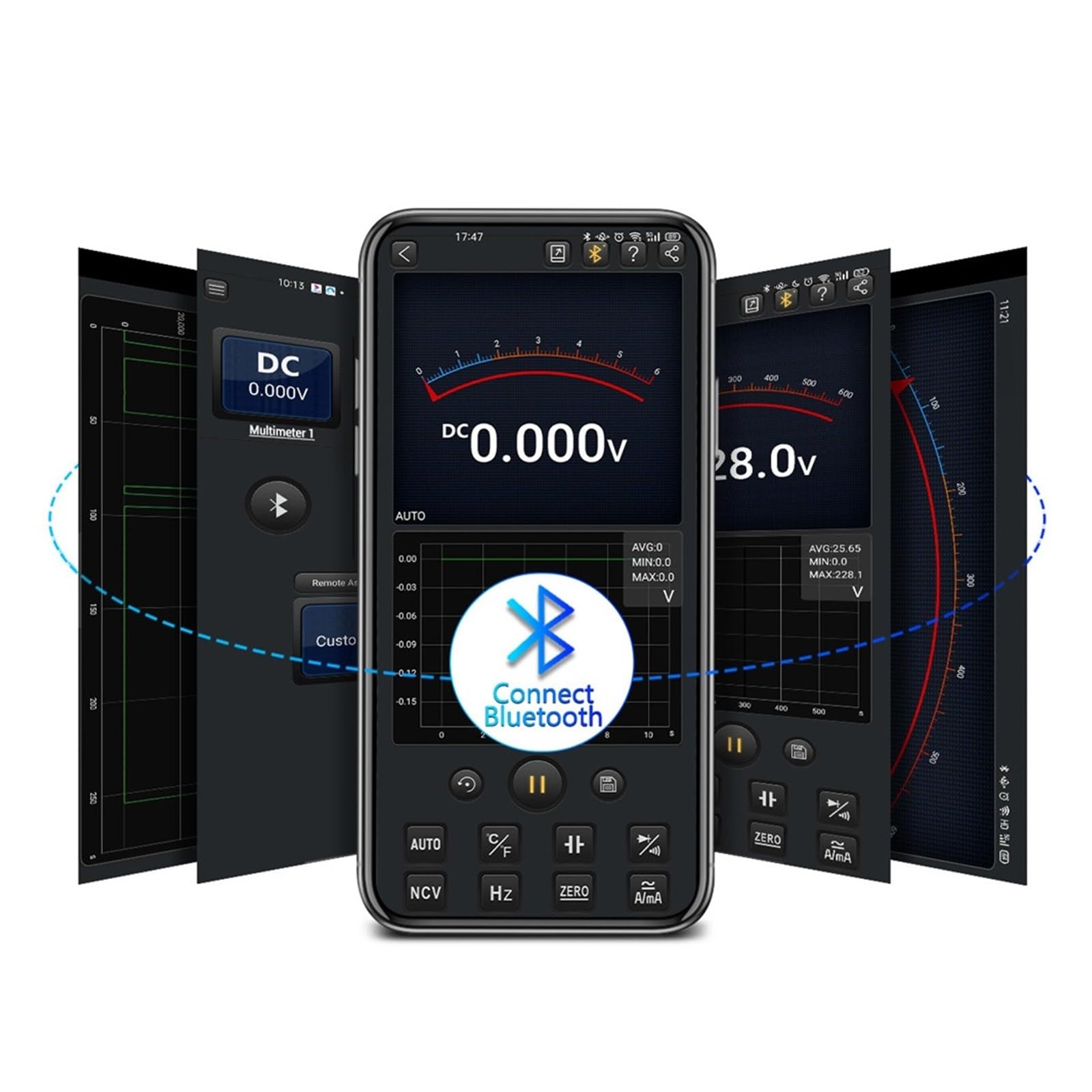Multimetr Cyfrowy Bluetooth 6000 Zlicza True Professional Multimetro Auto-Range Tester Napięcia Prądu AC/DC Szybko Dokładnie Łatwy Odczyt(Orange Pro)