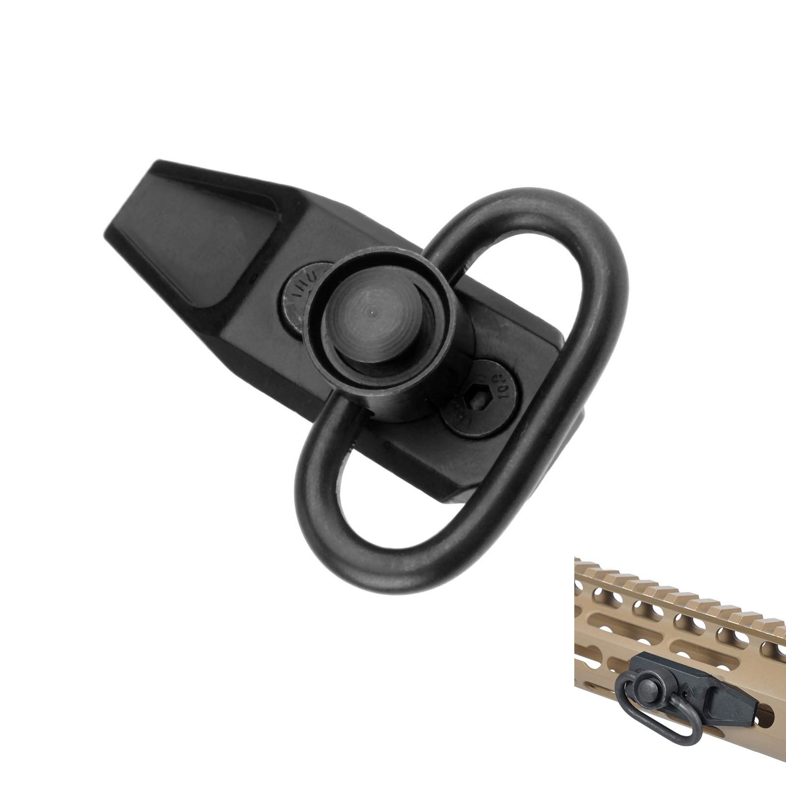 Adattatore universale tattico KeyMod Direct Push Button a sgancio rapido, girevole, rotazione a 360 gradi