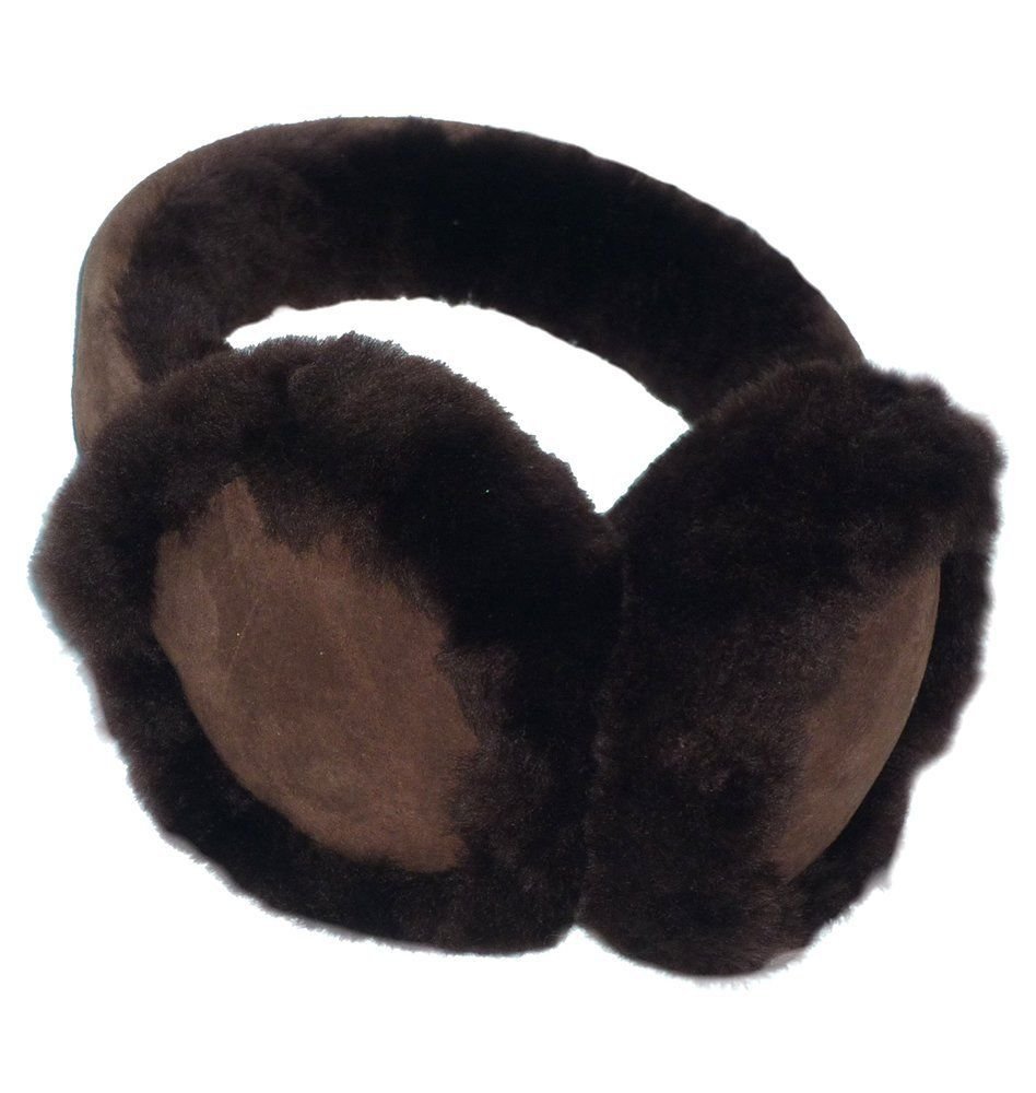 Oakgrain Genuine Sheepskin Ear Muffs, Brown, Adults