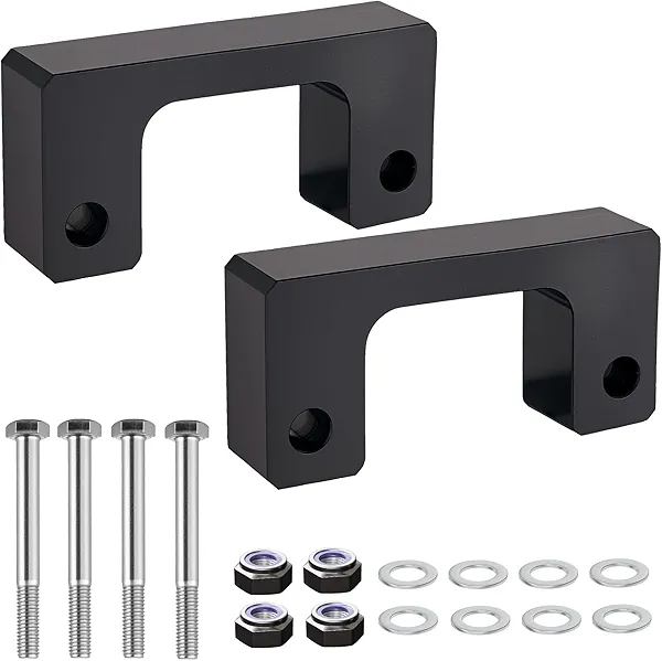 EVIL ENERGY 2" Leveling Lift Kit Compatible with 2007-2024 Chevy Silverado 1500 Avalanche Suburban Tahoe/GMC Sierra Yukon XL1500, 2 inch Front Suspension Strut Spacers Black