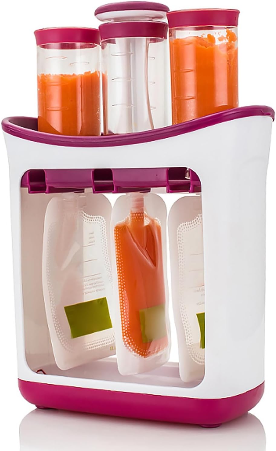 OhhGoSqueeze Station Homemade Infant Baby Fresh Fruit Juice Food Maker with Storage Bags 8.26"x8.66"x3.54"