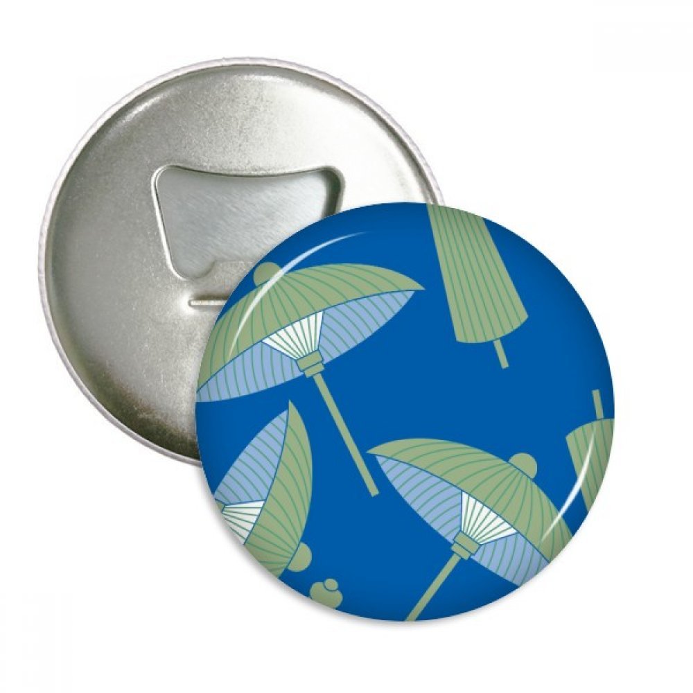 Cadeau original aimant ouvre-bouteille rond motif livre vert et nuage poétique