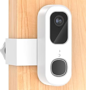 Anti-Theft Doorbell Mount for Arlo Video Doorbell 2K 2nd Gen, Arlo Camera Mount Easy No-Drill Mounting Bracket, Weatherproof Protection for Arlo Doorbell Camera, Ideal for Homes Apartments Rentals