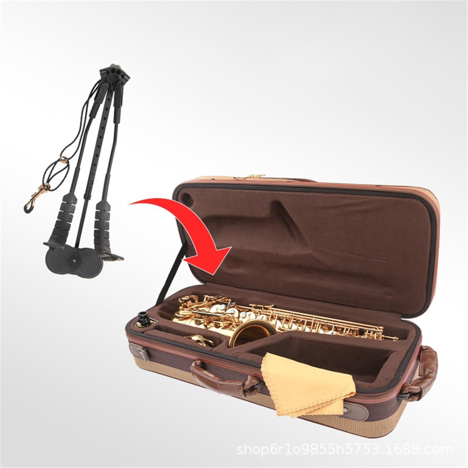Piezas profesionales para saxofón Eb Flat Flat Alto Tenor Saxophon Instrument Shoule Shoulder, Correa Para El Cuello, Soporte De Correa, Accesorios Eléctricos De Soplete(2)