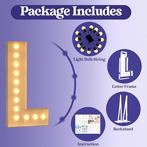 Miniatura 218 de Números iluminados grandes de 4 pies, números de marquesina 2 para decoraciones de cumpleaños de 21 para niños y niñas, números gigantes iluminados