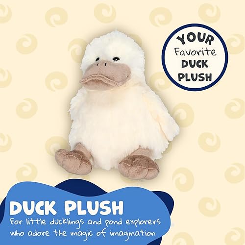 Miniatura 2 de WISHPETS Juguete de peluche de pato cremoso sentado de 10 pulgadas