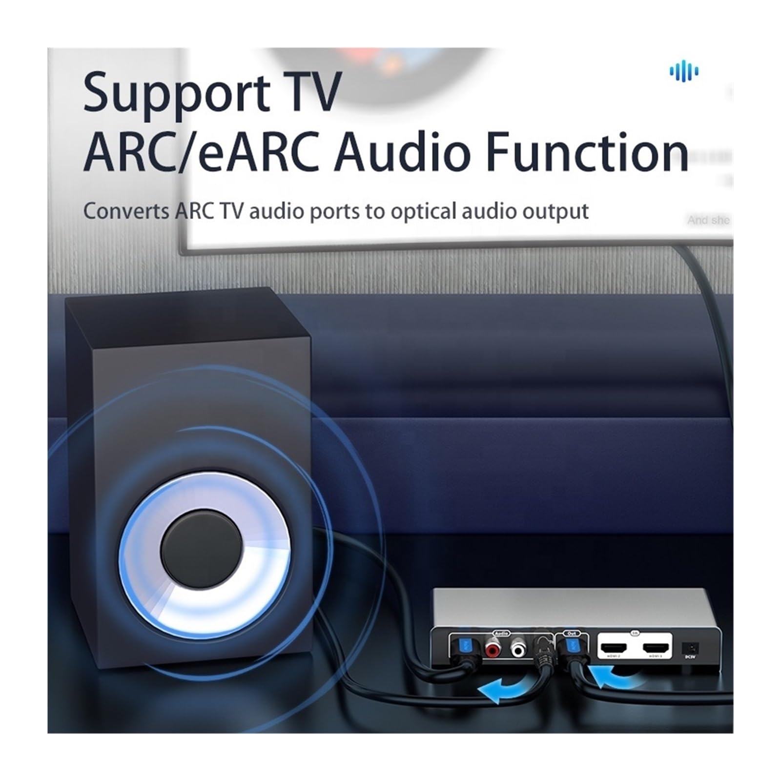 Estrattore Audio EARC 4K60Hz a R/L Ottico Toslink R/L Spdif 7.1/5.1 convertitore Audio Switch Splitter