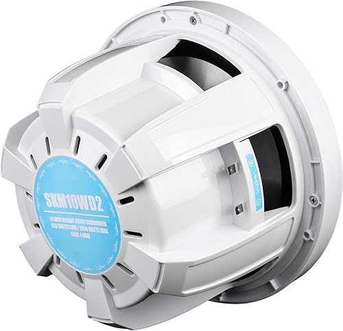 Miniatura 4 de Skar Audio SKM10WD2 10 "1000W Max Power Dual 2 Ohm Marine Subwoofer (blanco)