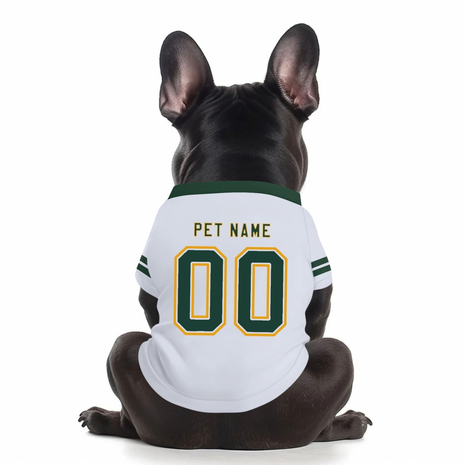 Customized Dog T-Shirt with Number, Personalized Dog Football Shirt, Breathable & Quiack Dry Football Jersey Gym Shirt for Large Medium Small Dogs & Cats — image 1