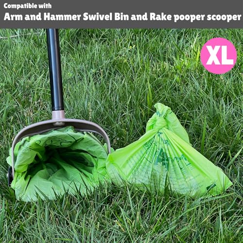 Image of 100% Compostable XL Pet Waste Bag (120 ct.) Plant-Based Cat Litter Bags Cornstarch-Based Doggy Poop Bags with Handles Compost Liners US BPI ASTM D6400 & OK Compost Home Certified (120 ct)