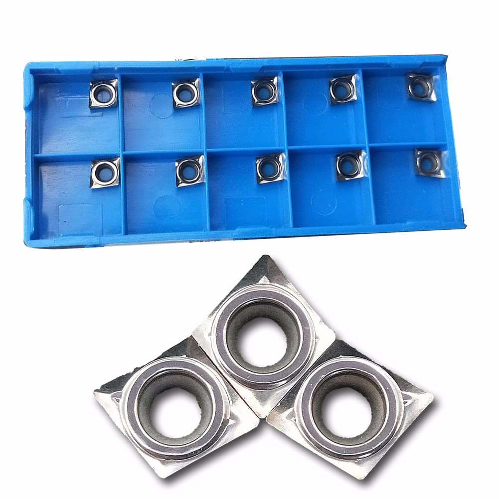10 Stück CCGT060204-AK N01 Hartmetall-Wendeschneidplatten für Aluminium