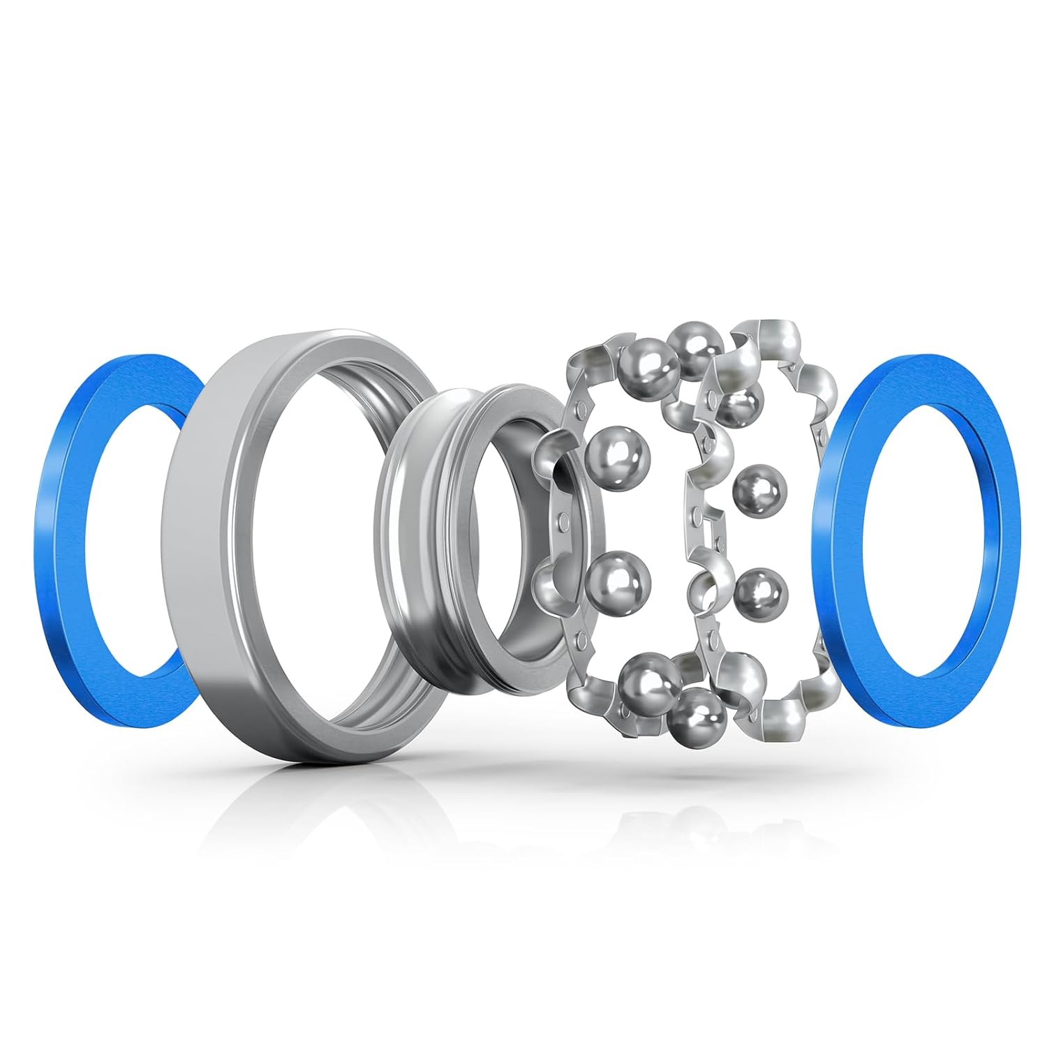 10pcs MR63-2RS Ball Bearings - Miniature Deep Groove Ball Bearing Double Blue Rubber Sealed Chrome Steel for RC Cars/Planes/Drone/Robotics and Small Electric Motors(3x6x2.5mm)