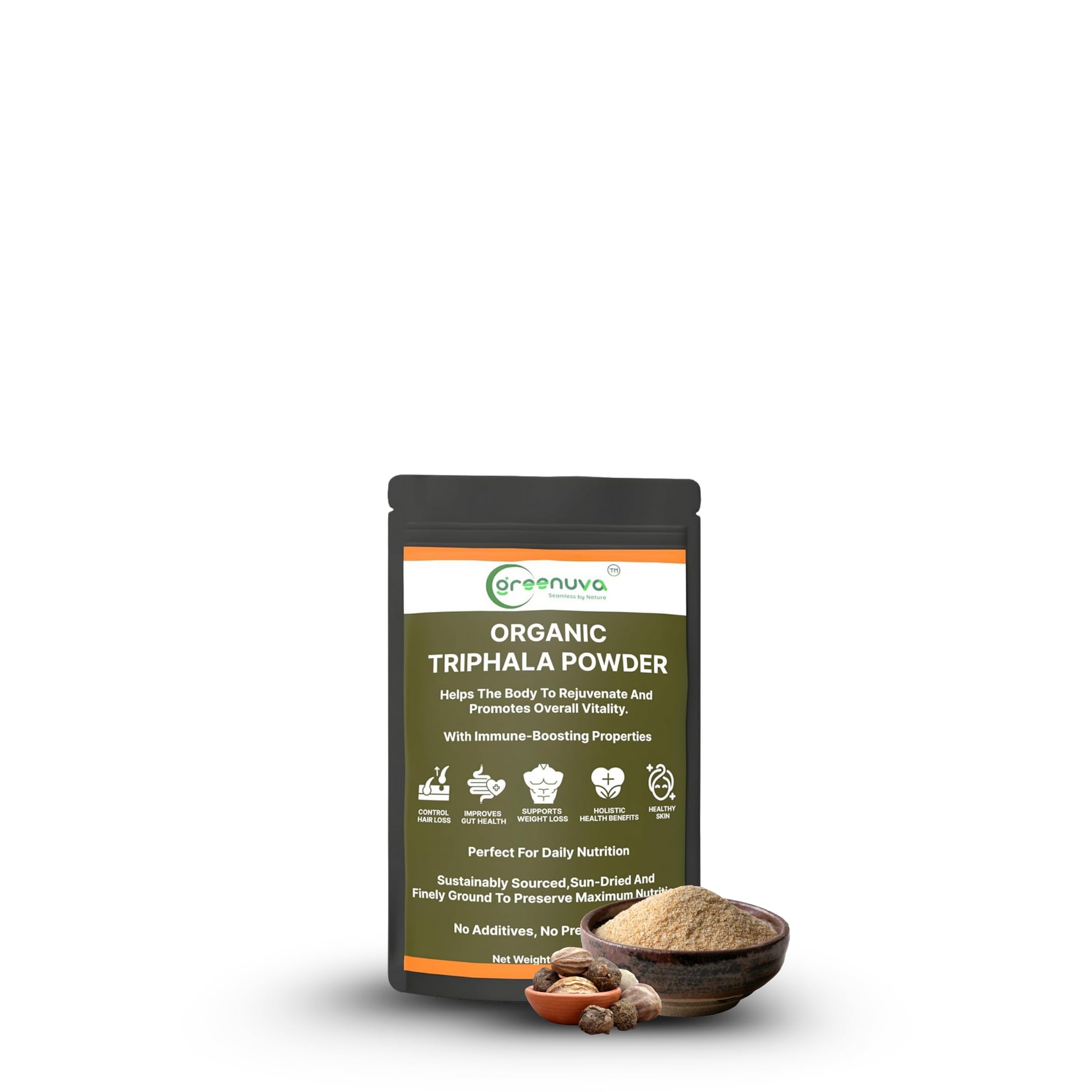 Greenuva Triphala Powder | Ayurvedic Digestive Cleanser & Detox Formula | Supports Digestion, Immunity & Gut Health | 100% Natural Herbal Blend | 100g-image-28