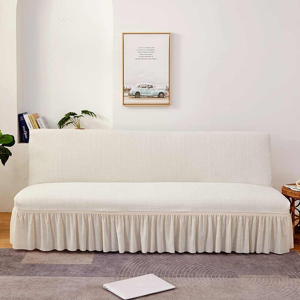 WJHDWYD Armless Sofa Cover Stretch Sofa Bed Cover Futon Covers Armless Sofa Cover(07)