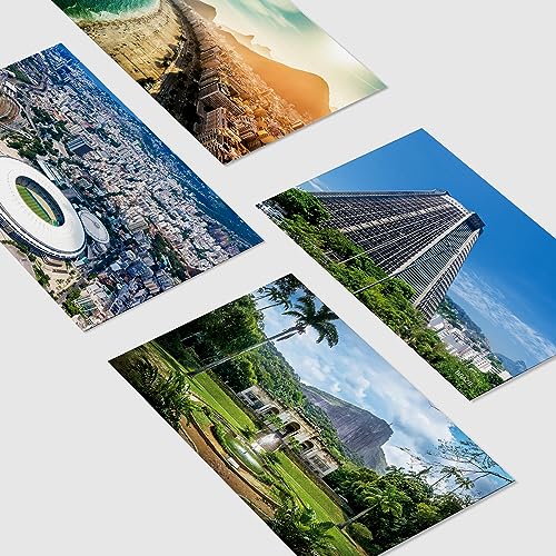 Dear Mapper Pacote de cartões postais com paisagem da cidade do Brasil, 20 peças/conjunto de cartões