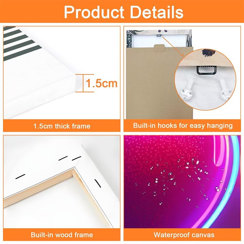 Wandbilder Kirsche 60x80cm, 3Pcs Leinwand Bilder Groß Wanddeko Wohnzimmer, Modern Leinwand Bilder mit Rahmen, Moderne Wandbilder Wohnzimmer Poster Set mit Haken, Wand Deko Schlafzimmer Poster, -2226