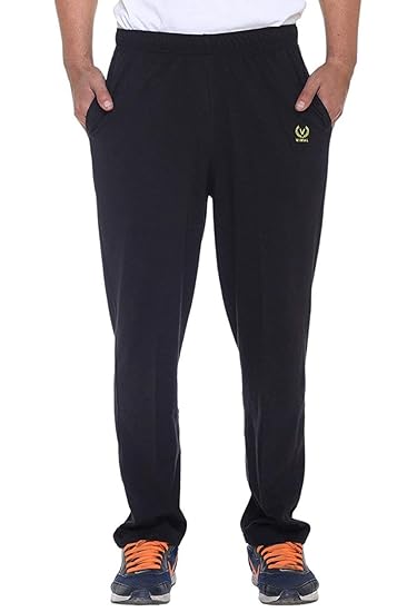 Men's Regular Fit Trackpants (D10BLACK-S_Black_Small)