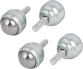 XMHF 25mm/1" Roller Ball Transfer Bearings Threaded Stem Caster Wheel Unit Table Conveyor Roller Ball 4Pcs