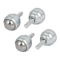 Vista 1 de XMHF Rodamientos de transferencia de bolas de rodillos de 0.984 in/1 "Unidad de rueda de vástago roscado, bola de rodillo transportador de mesa, 4