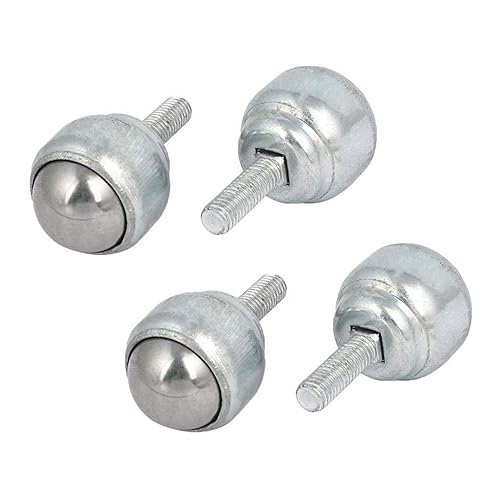 XMHF Rodamientos de transferencia de bolas de rodillos de 0.984 in1 "Unidad de rueda de vástago roscado, bola de rodillo transportador de mesa, 4