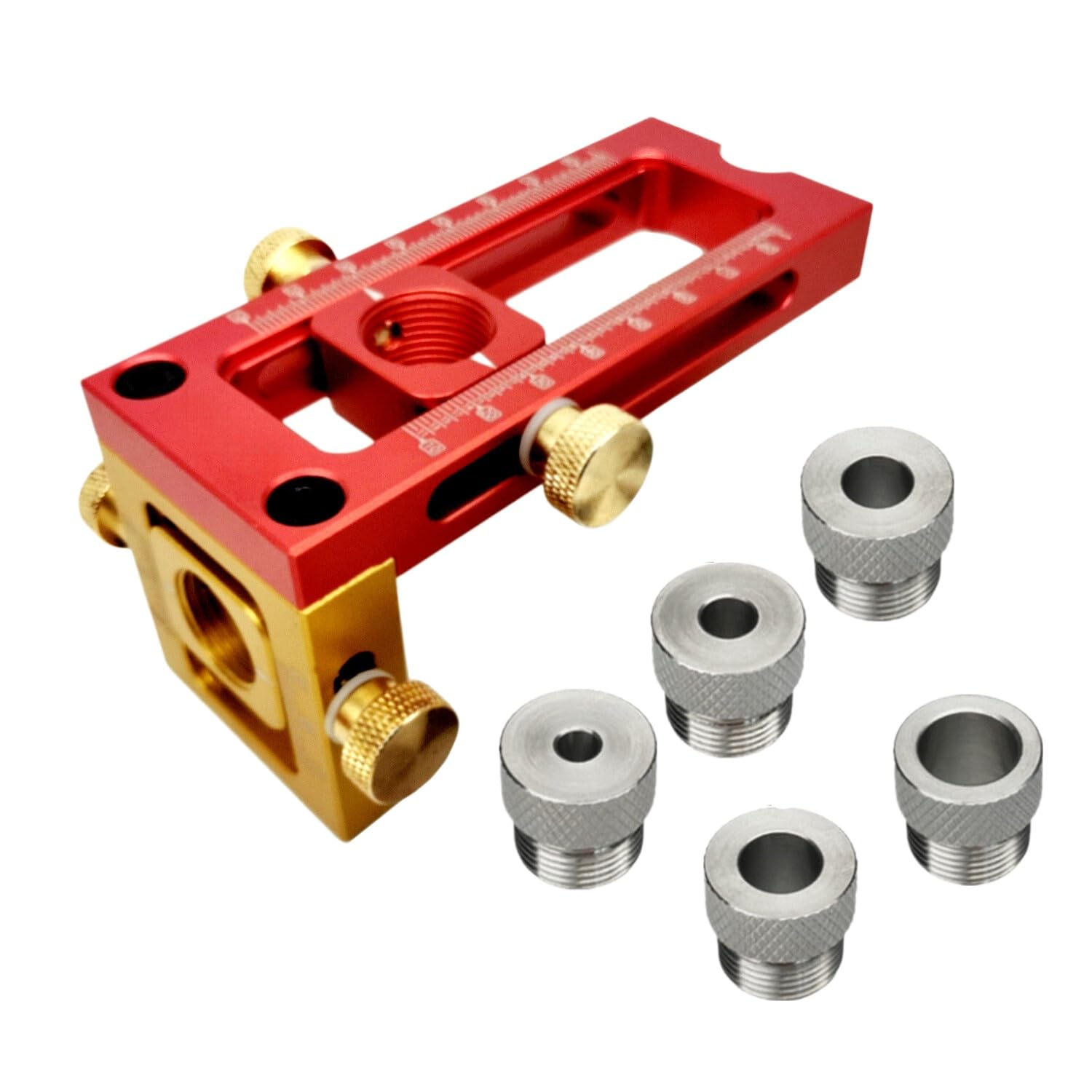 VIDOO śruba Jig 2 w 1 Stop Aluminium Regulowana Prowadnica Wiertarska Pocket Hole Jig dla Szaf i łóżek-B
