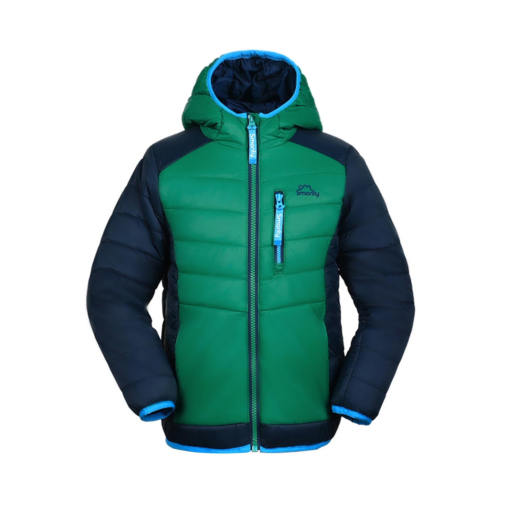 SMONTY Kinder Daunenjacke – wasserabweisend und leichter Mantel für Jungen und Mädchen mit vernähten Nähten – ideal für Frühling, Herbst, Camping, Wandern und Reisen