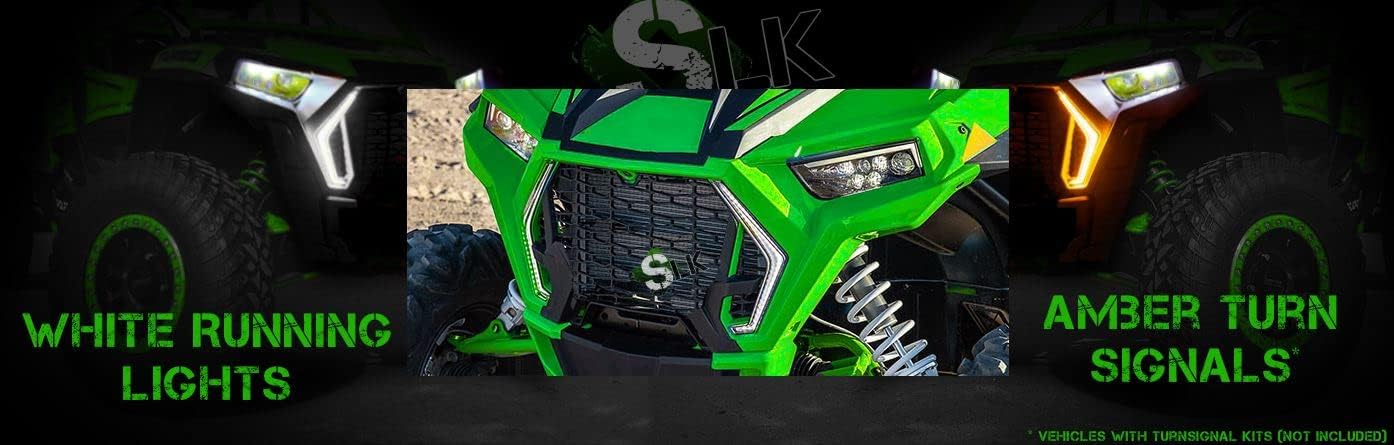Gеt Chеар Prісе SLK-Lights LED Turn Signal light for Polaris RZR XP, Front Signature Accent Fang Light Assembly for Polaris RZR XP 1000 Turbo 2019 2020 2021 2022(#2884053, 2pcs)