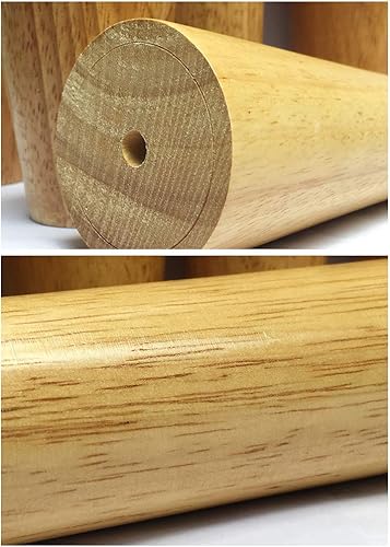 Miniatura 6 de Patas de madera maciza de goma para muebles, patas cónicas para sofá, patas de mesa auxiliar, perno de 516 pulgadas (M8), patas de repuesto para