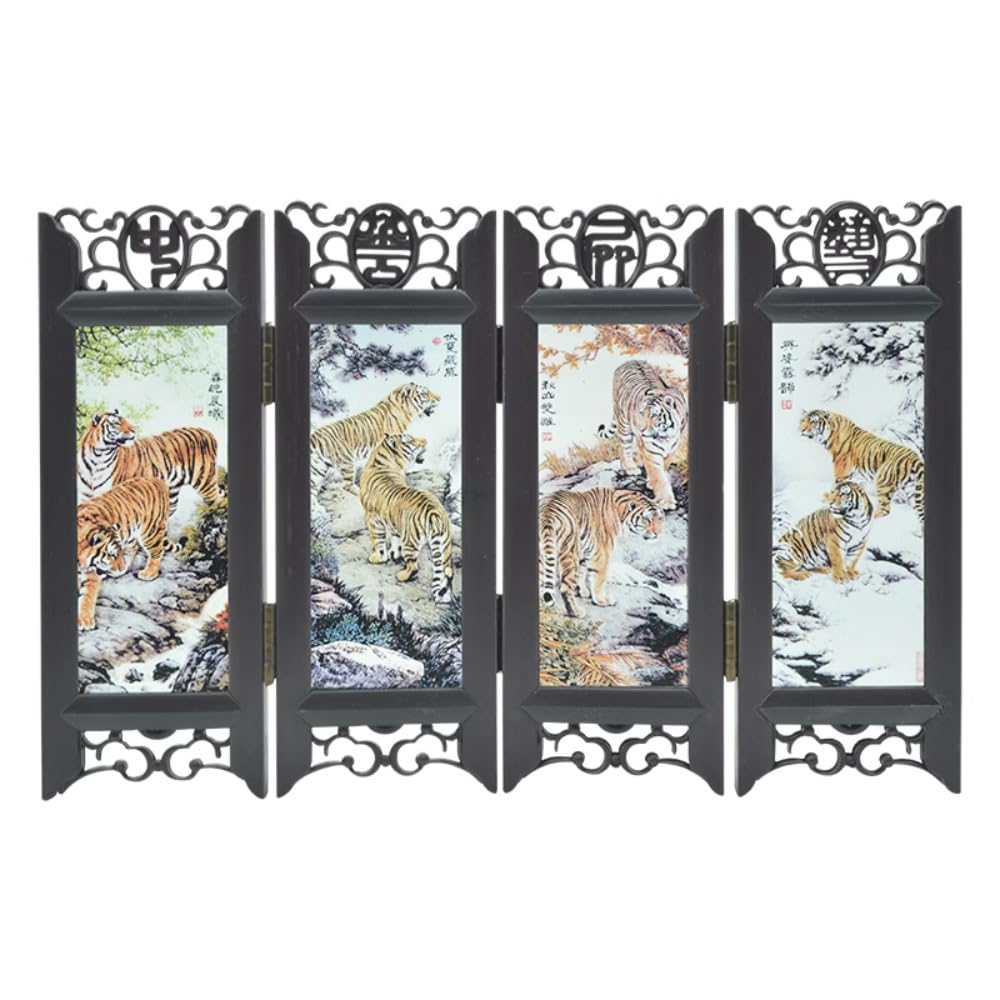 Składany parawan, Retro mały mini składany panel 15cm rękodzieło ekran ozdoby