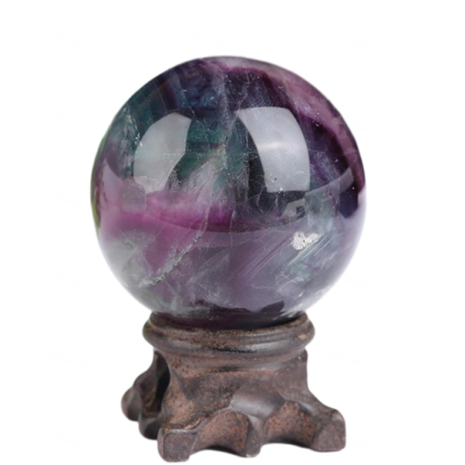 DPURPIWADY Amethyst Ball Crystal Base Living Room Decor, ball-80mm